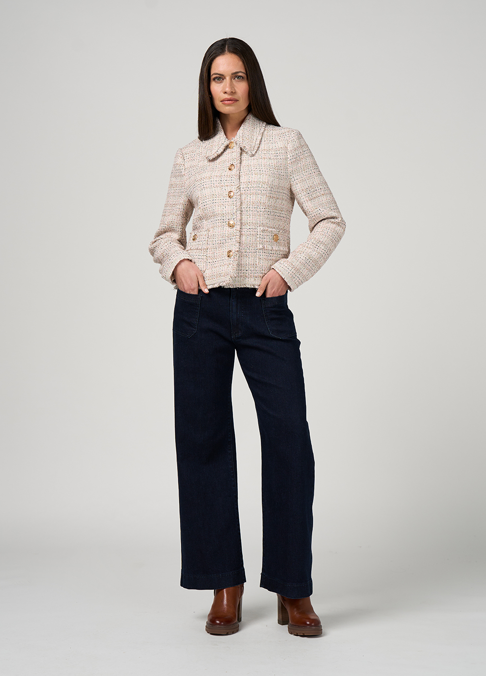 Loobie's Story Inez Jacket in Bone Multi - Image 2