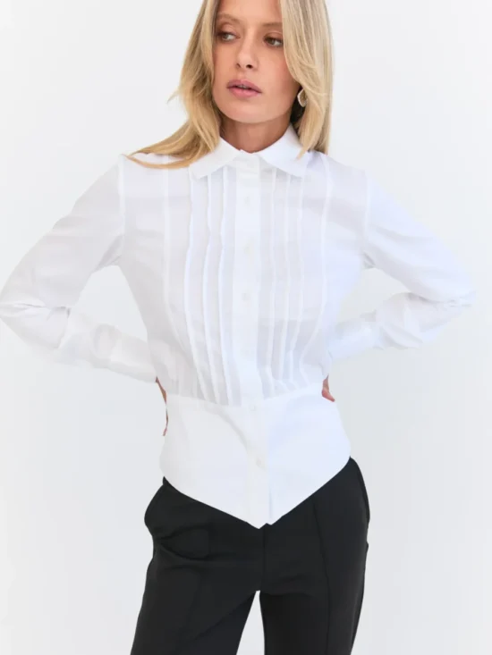EDER BY ANNA Andrea Pleated Shirt