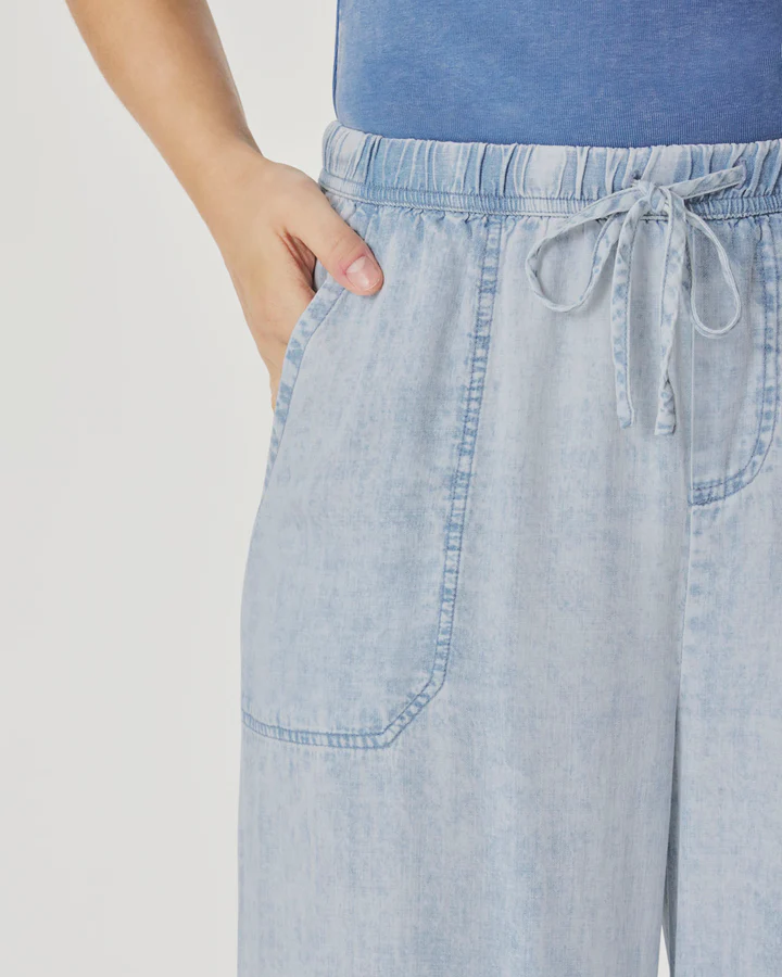 Angie Bleached Indigo Palazzo Pant