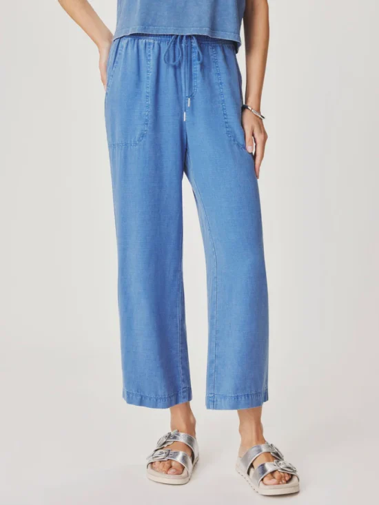 Angie Crop Wide Leg Pant Perfect Blue