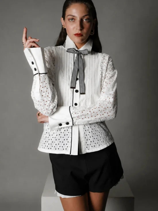 Plisse-Shirt