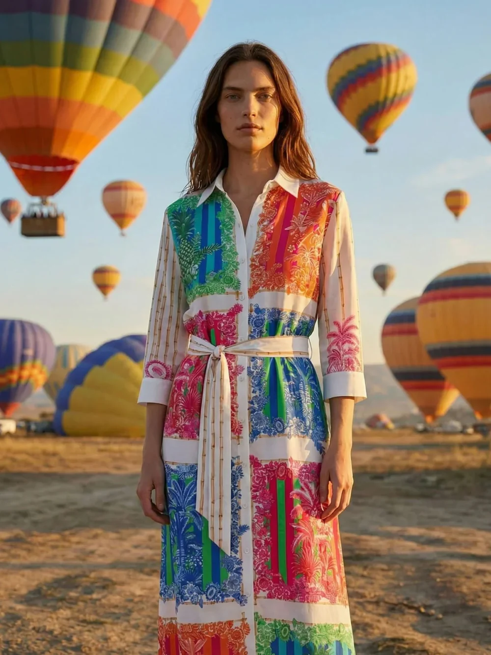 Vilagallo Bamboo Toucan Shirt Dress 1