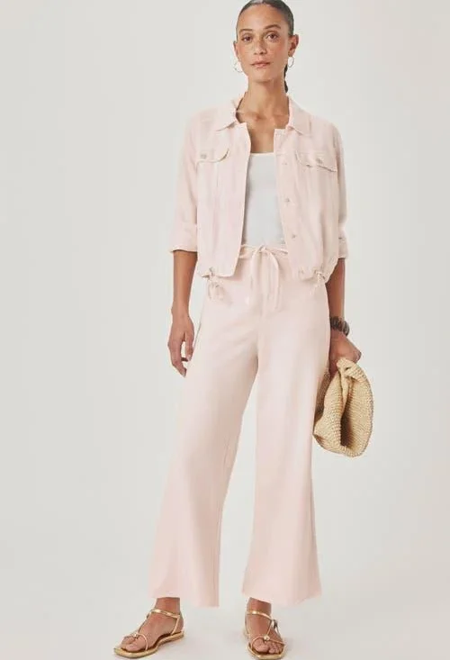 Splendid Lounge Denim Crop Pant Rose Petal