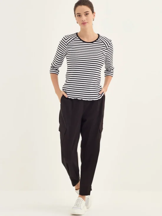 AlphaTop1316SFBlackWhiteSoundtrackPant1214BRInk1