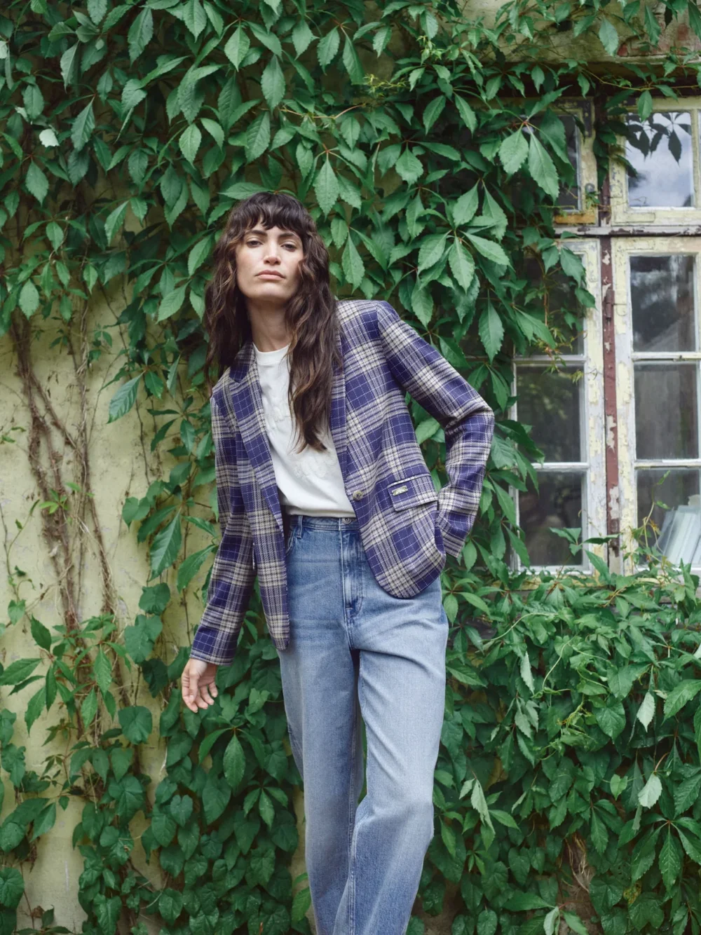 Mos Mosh Blake Check Blazer Crown Blue - Image 6