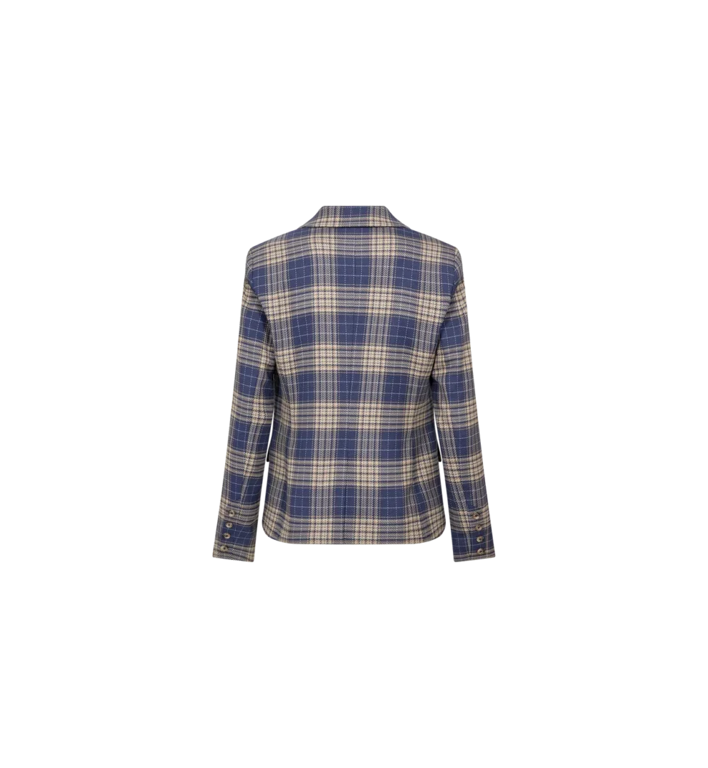 Mos Mosh Blake Check Blazer Crown Blue 4