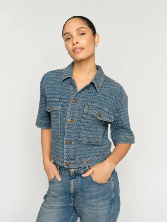 Mos Mosh Ebba Bobble Jacket Blue