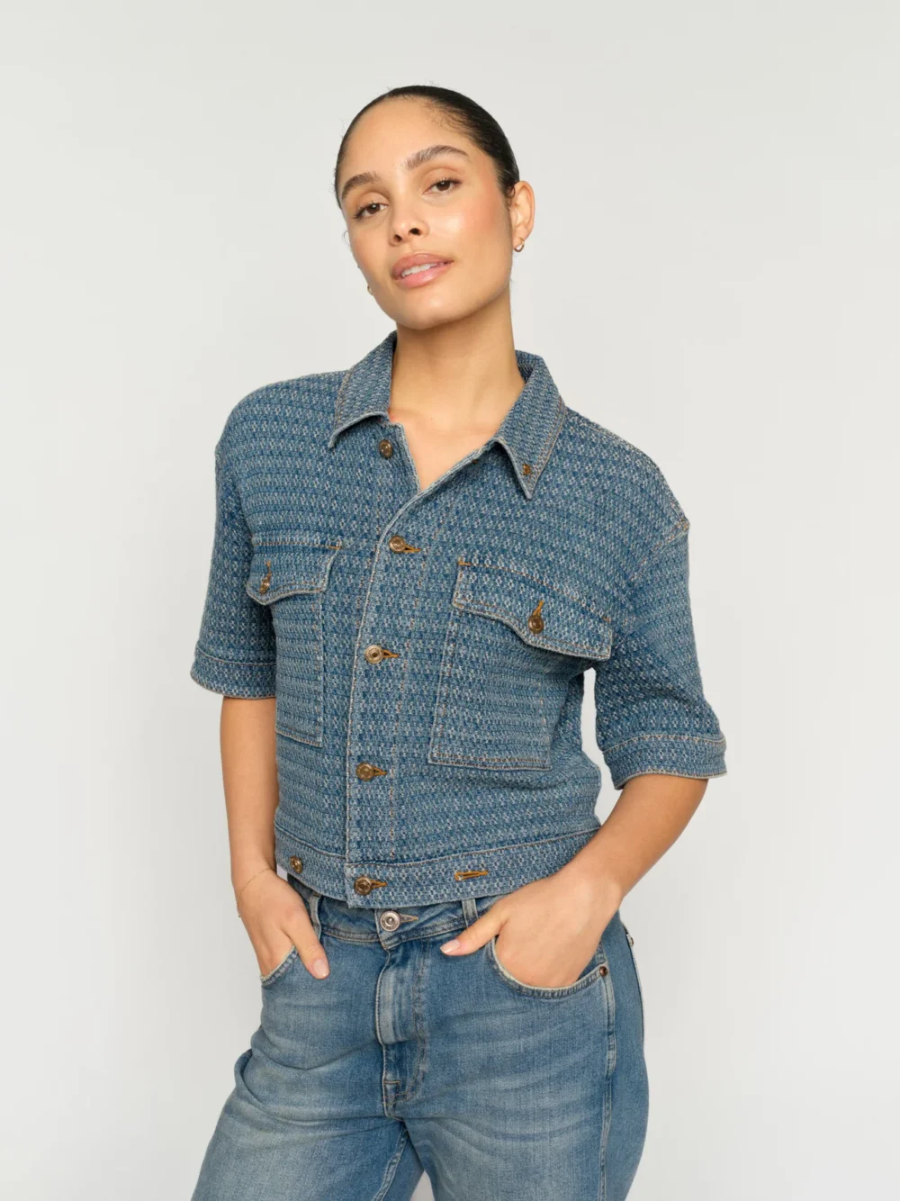 Mos Mosh Ebba Bobble Jacket Blue