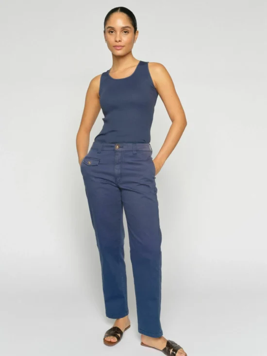 Mos Mosh Lily Len Chino Pant Crown Blue 1