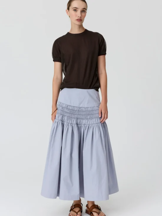 POL Kaspar Layered Tee Choc 4