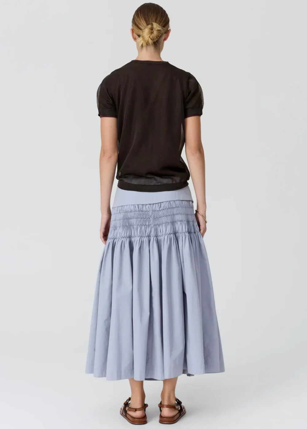 POL Kaspar Layered Tee Choc 4