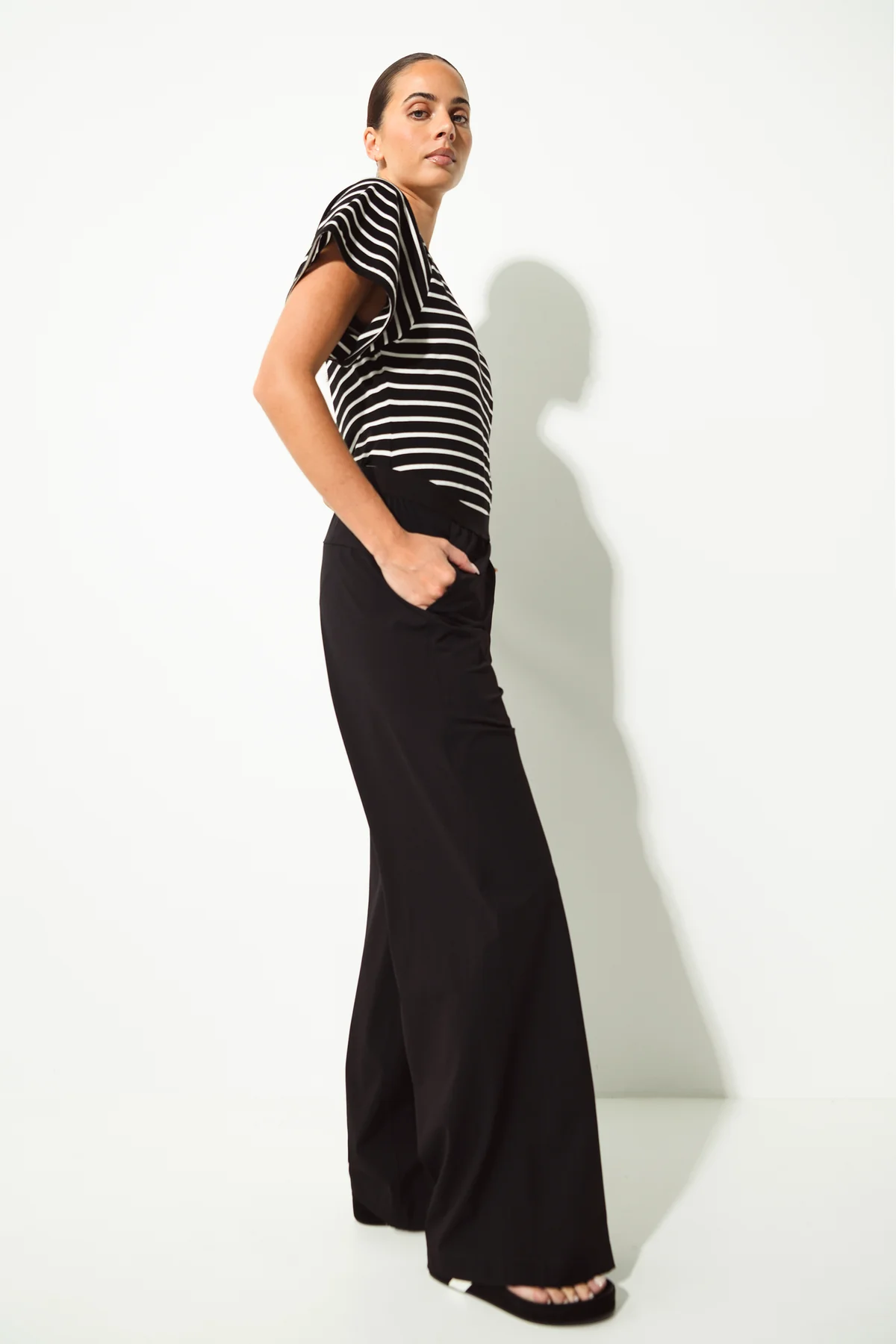 Stripe Kimono Sleeve Top Naxos 4