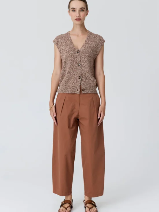 Alma Barrel Pant Toffee 1