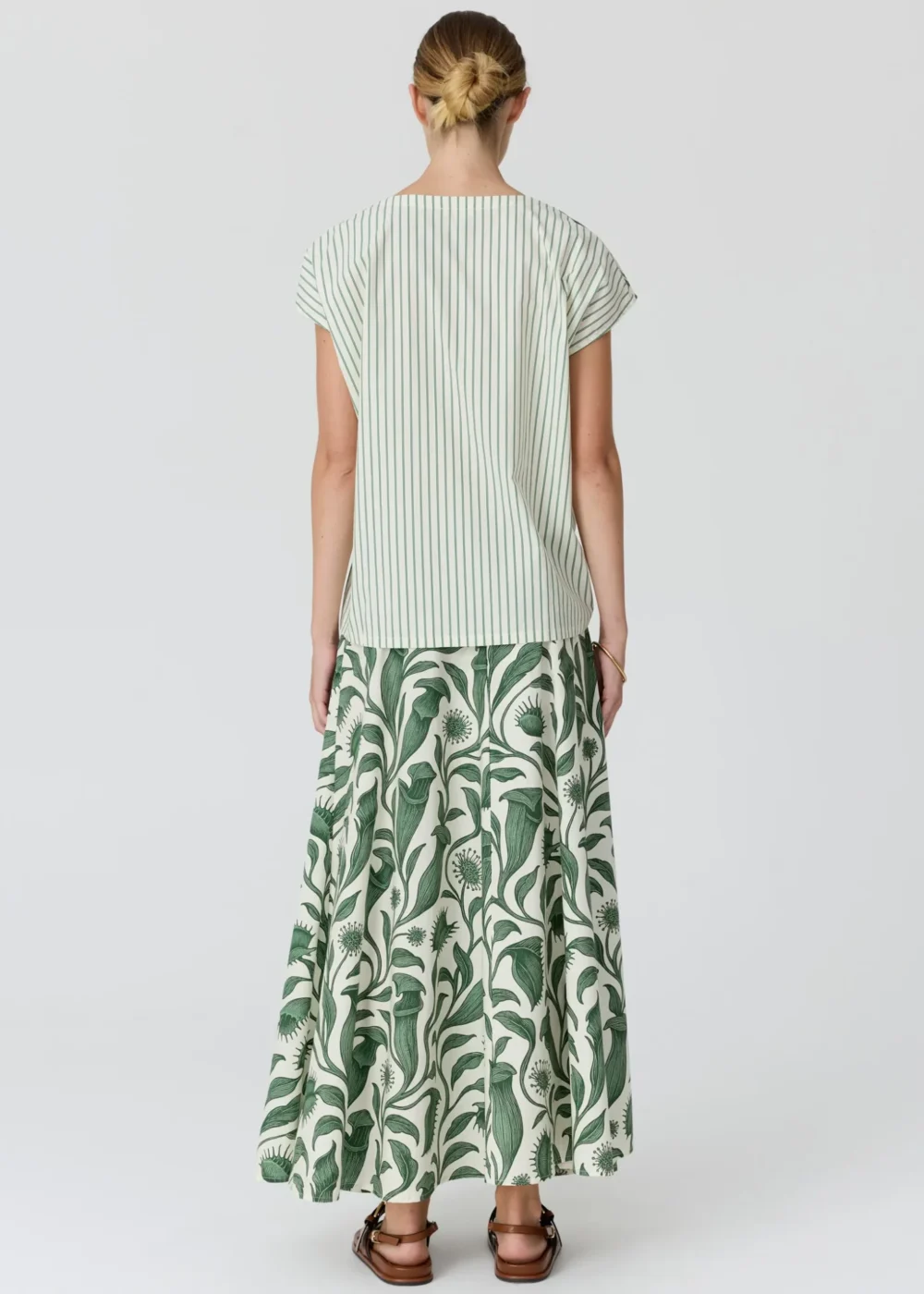 Botanica Contrast Back Top Botanica Print - Stripe 4