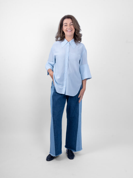 Chelsea Silk Shirt Blue