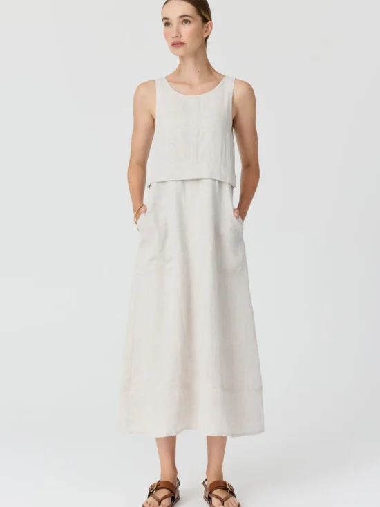 Frankie Double Layer Dress Natural 1