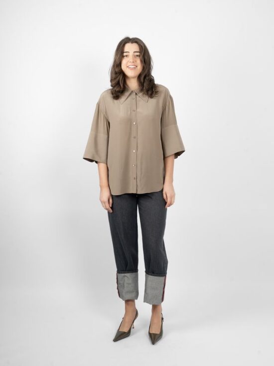 M.A.Dainty Chelsea Silk Shirt Moth 1