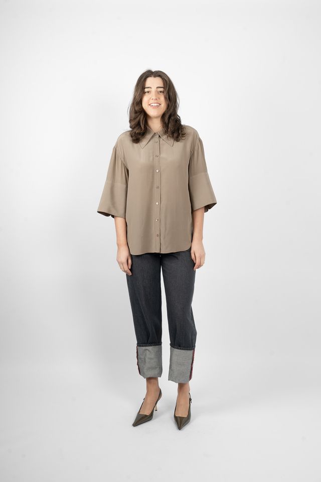 M.A.Dainty Chelsea Silk Shirt Moth 1