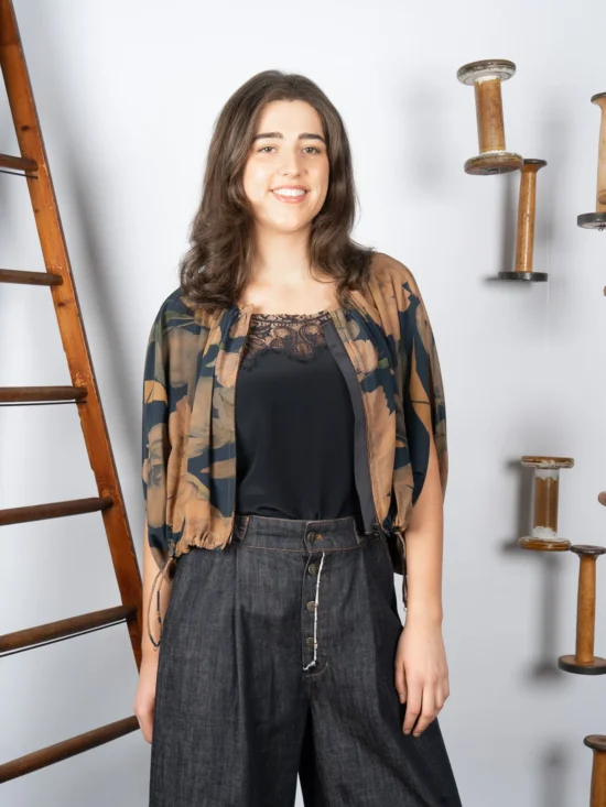 Noodles Jacket Blue Floral 2